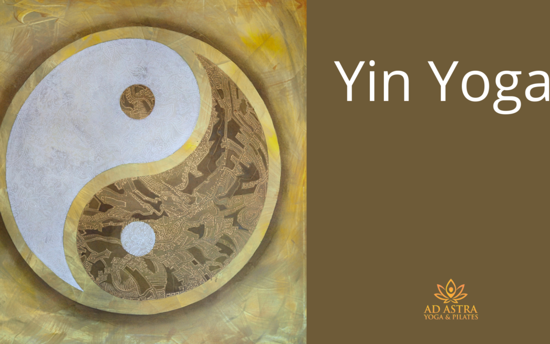 Yin Yang symbol and the words, Yin Yoga